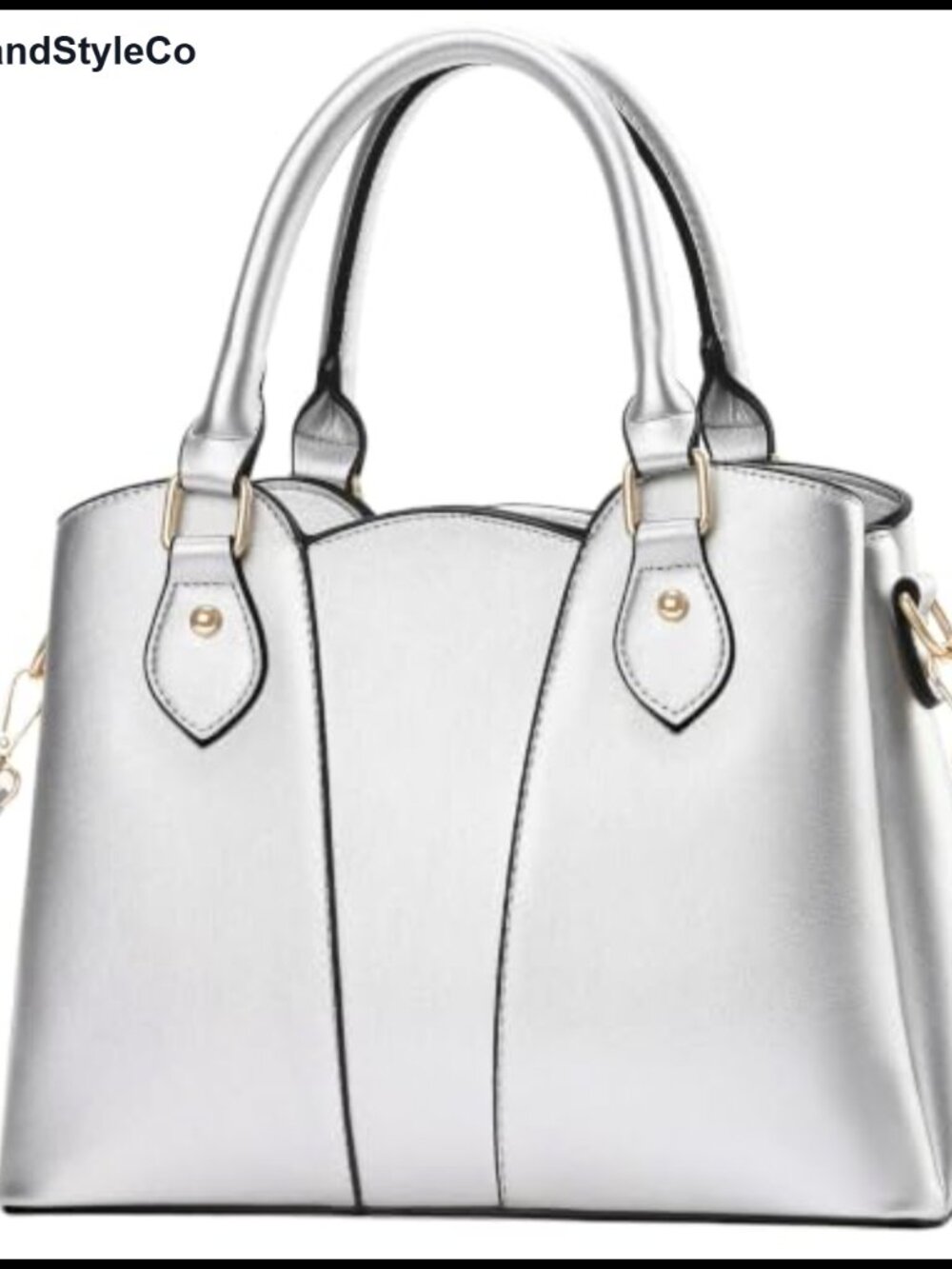 Vegan Leather Crossbody Satchel Tote Purse with Zipper and Adjustable Strap